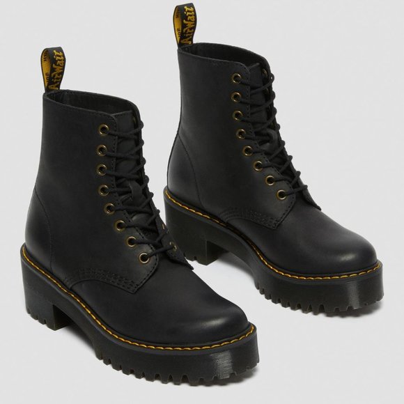 Dr. Martens SHRIVER HI WOMEN'S WYOMING LEATHER HEELED BOOTS - Picture 16 of 16